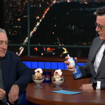 Stephen Colbert and Robert De Niro share Trump talk, a minute's silence, ice cream sundaes