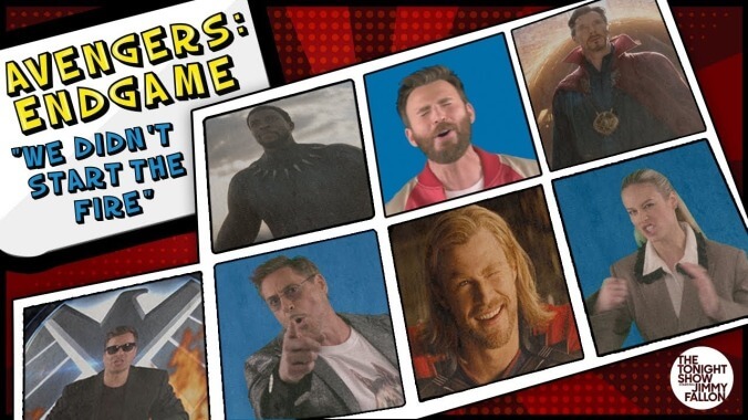 The gang's all here for an Avengers-style twist on "We Didn't Start The Fire"