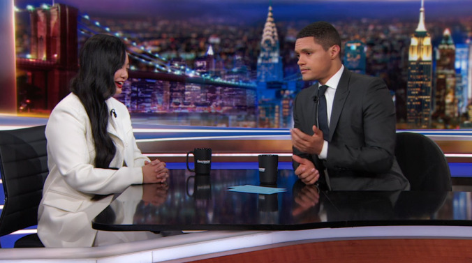 Amanda Nguyen tells Trevor Noah about being Nobel-nominated for "helping people pen their civil rights"