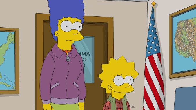 Lisa flees to Canada, but a tepid Simpsons settles for safe ground