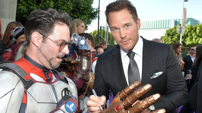 Chris Pratt shares "illegal" video he took of all the famous people while filming Endgame