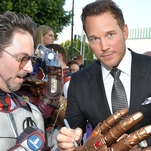 Chris Pratt shares "illegal" video he took of all the famous people while filming Endgame