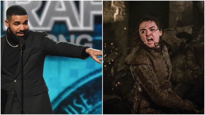 Drake offers up a Billboard Music Awards shout-out to one of the real heroes: Arya Stark