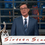 Stephen Colbert debuts his new Trump feature, Sixteen Scandals