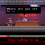 Katana Zero is a good game about swords, and a great game about being a rude, interrupting prick