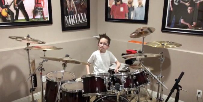 This 10-year-old owns this drum cover of a Paramore song