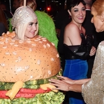 Celebrate the height of fashion by watching Katy Perry become a hamburger in front of J.Lo
