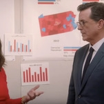 Stephen Colbert hops to the Veep universe to beg Selina Meyer to stop fucking up ours