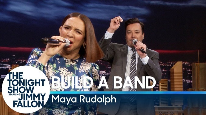 Watch Maya Rudolph and Jimmy Fallon “Build A Band” on The Tonight Show