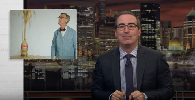 John Oliver enlists Bill Nye to rebut bad faith arguments about the Green New Deal