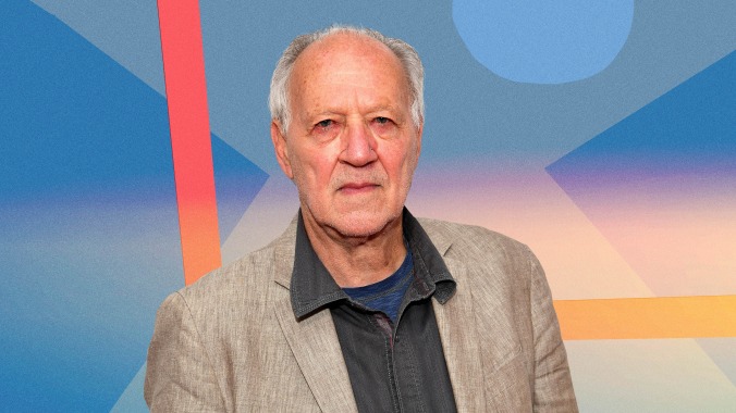 Werner Herzog never looks at himself in the mirror, but he can catch a trout with his bare hands