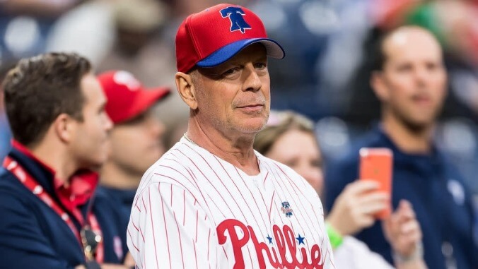 Bruce Willis gets booed for throwing a baseball poorly, boosts non-celebrity egos worldwide