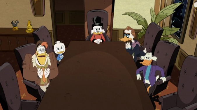 The DuckTales bomb ends with the "death" and "birth" of Darkwing Duck