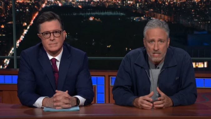 Jon Stewart emerges on The Late Show to rip Mitch McConnell on behalf of 9/11 first responders