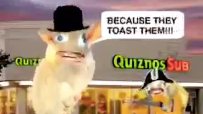 Today we're reminded that the singing Quiznos rats were real and not a collective fever dream