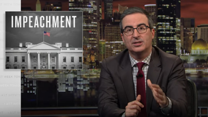 John Oliver on Dems' impeachment debate: "Every asshole wins until, finally, they don't"