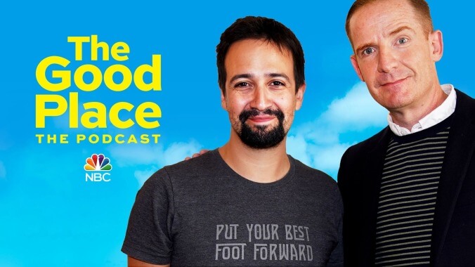 Lin-Manuel Miranda must choose: Hamilton or The Good Place? in this The Good Place: The Podcast exclusive