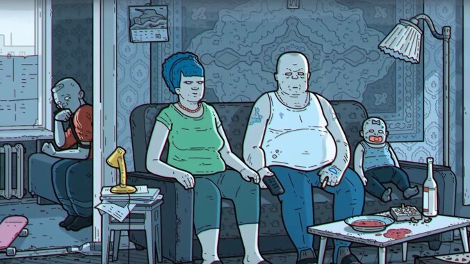 Embrace cartoon despair with the "Russian art film" version of The Simpsons' opening