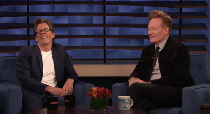 Kevin Bacon spends his birthday telling Conan about being "not fuckable" before a $1,500 haircut