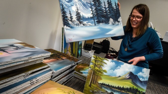 Found: All the happy little Bob Ross paintings