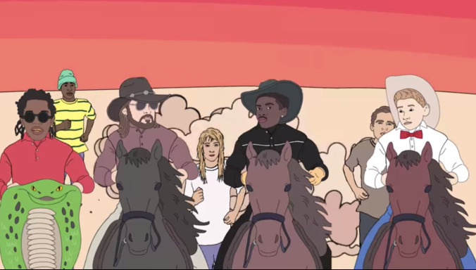 Lil Nas X, Yodeling Kid, and Keanu Reeves storm Area 51 in remix video, because why not