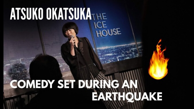 Stand-up comedian Atsuko Okatsuka keeps set going right through an earthquake