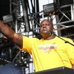 Our apologies to anyone who had to stand behind Shaq at this EDM festival