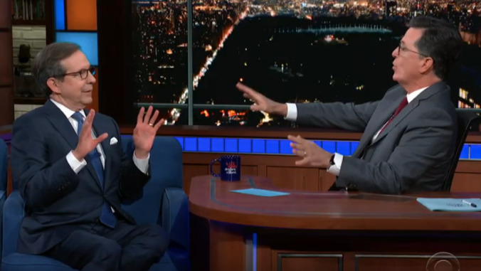 Stephen Colbert and Fox's Chris Wallace get heated debating the Mueller testimony