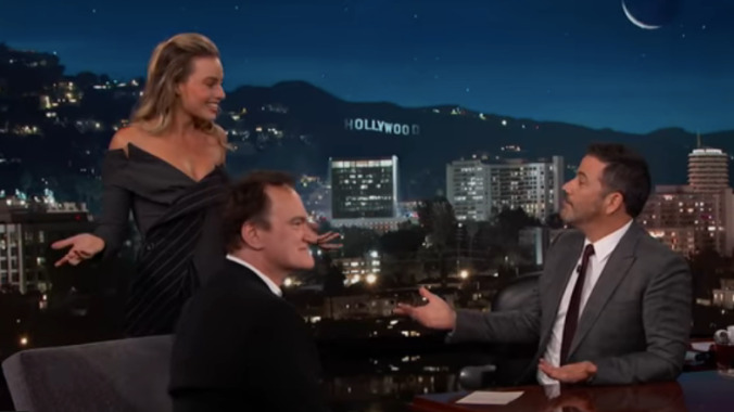 Quentin Tarantino talks retirement as his Once Upon A Time... In Hollywood stars crash Jimmy Kimmel Live!