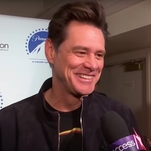 Despite what this interviewer repeatedly insists, Jim Carrey is not playing Sonic The Hedgehog
