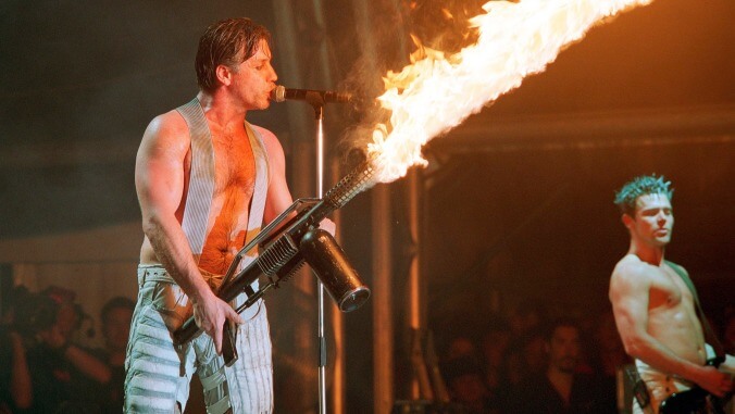 Rammstein members kiss onstage in Moscow in defiance of Russia's "gay propaganda" law