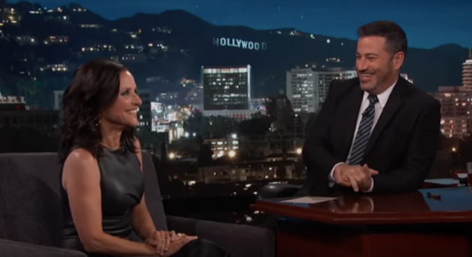 Julia Louis-Dreyfus tells Jimmy Kimmel she forgot to ask permission to kill America's most beloved actor