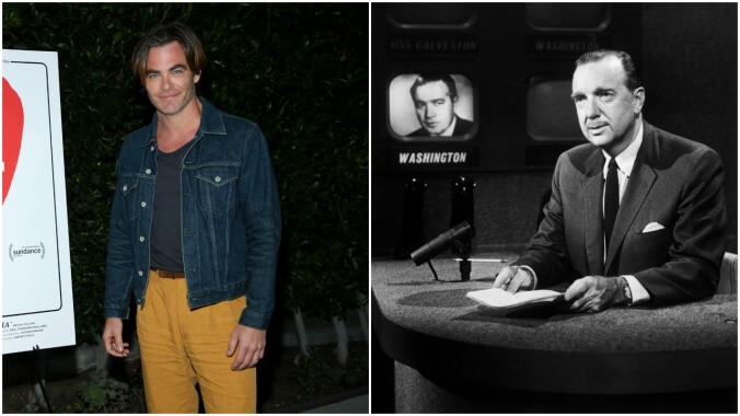 Chris Pine to play that noted news heartthrob, Walter Cronkite