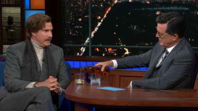 Ron Burgundy stages an all out—yet very classy—late-night takeover