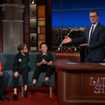 Stephen Colbert quizzes the cast of Good Boys, who, indeed, seem like very good boys