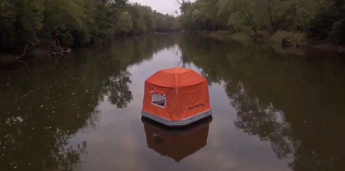 This floating tent offers you a cool new way to die while camping