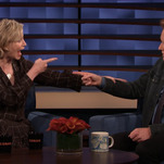 Jane Lynch tells Conan why Hollywood Game Night cut back the booze, cueing celebrity speculation