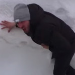 Australian man tries to fly, eats shit on an ice-covered snowbank instead