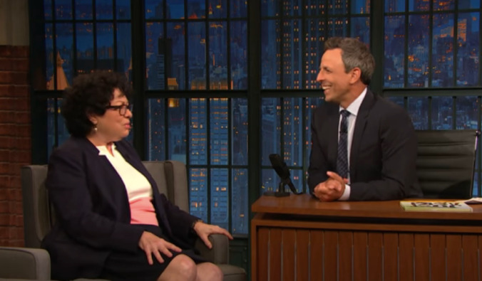 Justice Sotomayor tells Seth Meyers her nickname for Supreme Court colleague Ruth Bader Ginsburg