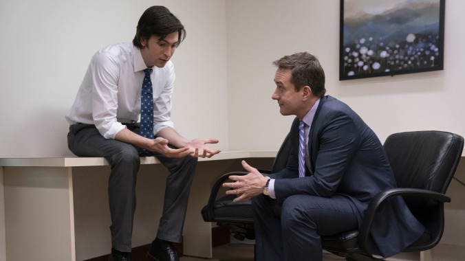 Succession’s Tom and Greg spend time in a “Safe Room”