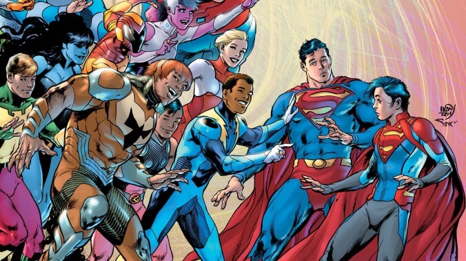 The Legion Of Superheroes arrives in this Superman #15 exclusive