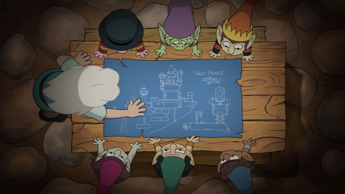 Bean and Elfo plan an elaborate heist on a well-plotted Disenchantment