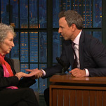Margaret Atwood reads Seth Meyers' palm and foretells a post-Handmaid's world
