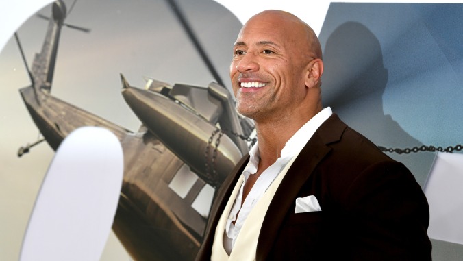 Dwayne Johnson is very sweaty and very happy to be friends with Vin Diesel (or so he says)