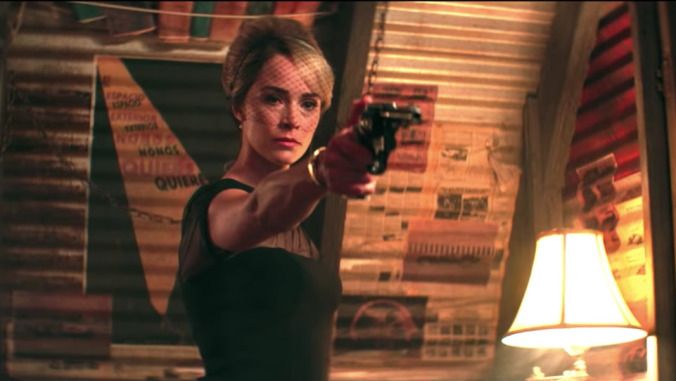 Abigail Spencer gets her gun in the first teaser for Hulu’s neon-noir series Reprisal