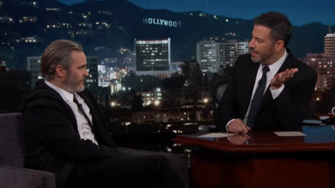 Joaquin Phoenix isn’t joking around in his awkward Jimmy Kimmel Live interview