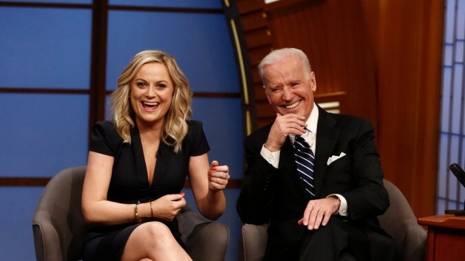 Mike Schur suggests Leslie Knope's heart is now torn between Biden and Elizabeth Warren