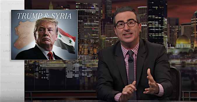 "It's genuinely hard to get it this wrong," marvels John Oliver at Trump's Syrian dictator-cuddling