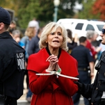 Jane Fonda accepts BAFTA award mid-arrest, which is pretty BA