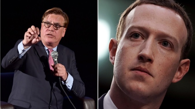 Aaron Sorkin to Mark Zuckerberg: "Facebook isn't defending speech, it's assaulting truth"